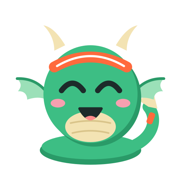 Reco the dragon, waving